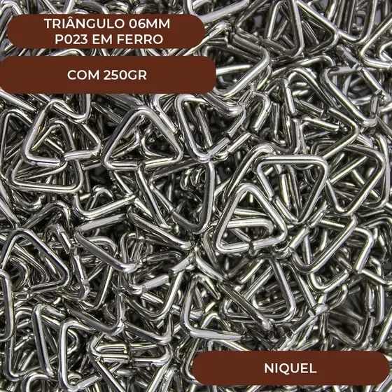 Triangulo 06Mm P023 Em Ferro Com 250Gr - Niquel