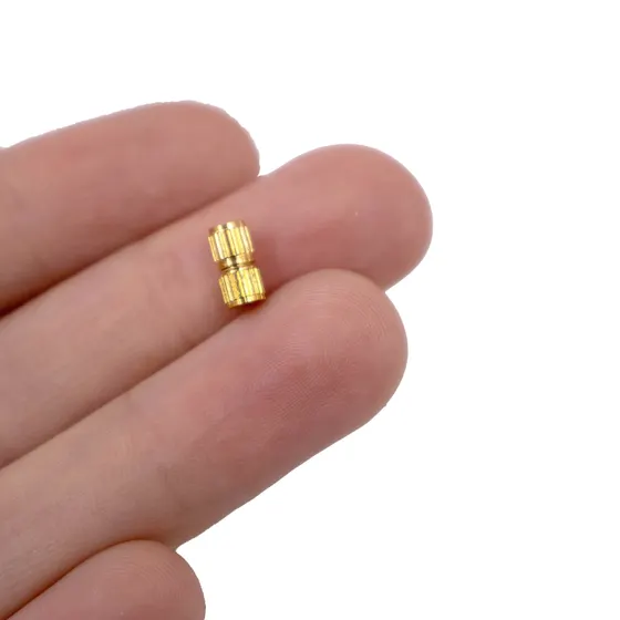 Fecho Com Rosca 10X04Mm Em Latao Com 250 Pecas - Dourado