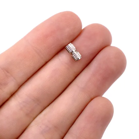 Fecho Com Rosca 10X04Mm Em Latao Com 250 Pecas - Niquel