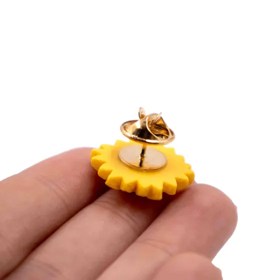 Base Para Pin Com Fecho Borboleta 10Mm Em Ferro Com 200 Pecas - Dourado