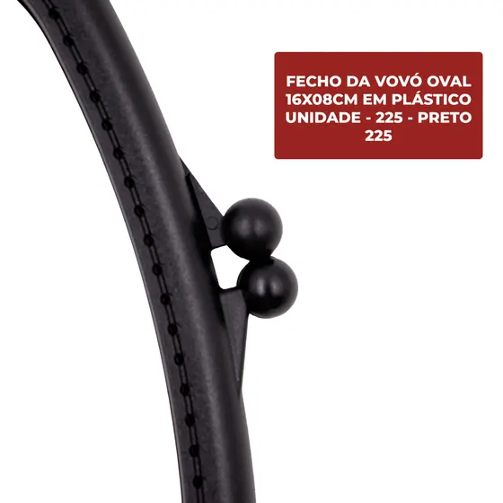 Fecho Da Vovo Oval 16X08Cm Em Plastico Unidade