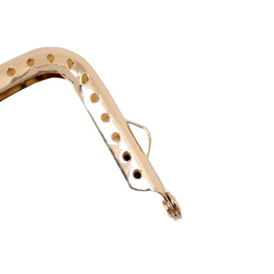 Fecho Da Vovo Retangular 20Cm Em Ferro Unidade - Dourado