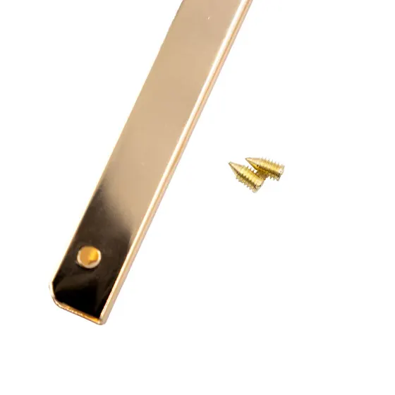 Terminal Para Bolsa 12Cm Em Ferro Com 12 Pecas - Dourado