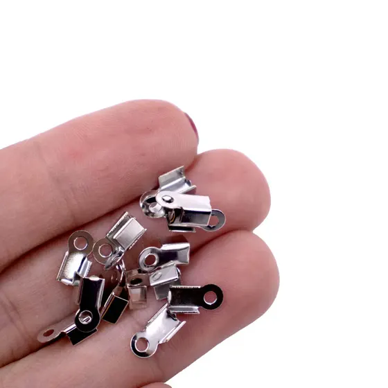Terminal Quadrado Com Argola 3.5X9Mm Em Ferro Com 1000 Pecas - Niquel