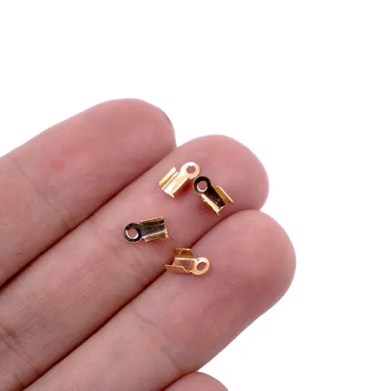 Terminal Quadrado Com Argola 3.0X6Mm Em Ferro Com 1000 Pecas - Dourado