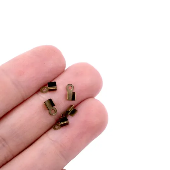 Terminal Quadrado Com Argola 3.0X6Mm Em Ferro Com 1000 Pecas - Ouro Velho