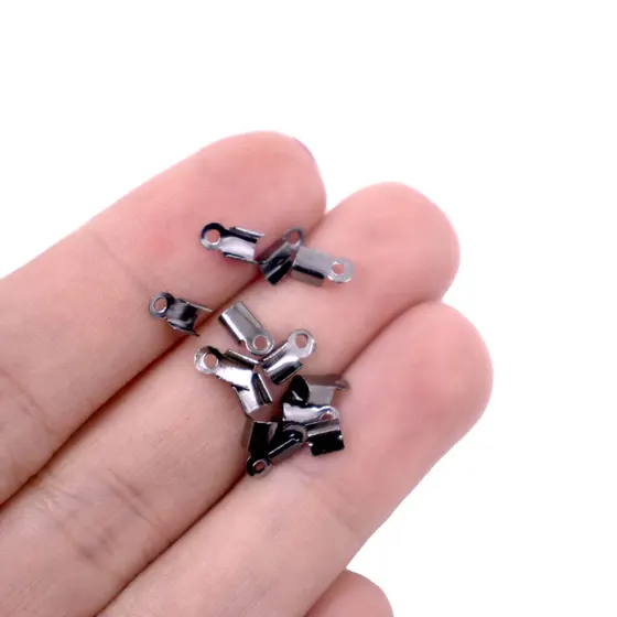 Terminal Quadrado Com Argola 3.0X6Mm Em Ferro Com 1000 Pecas - Grafite