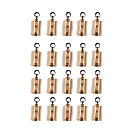Terminal Redondo Com Argola 12.5X5Mm Em Ferro Com 500 Pecas - Dourado