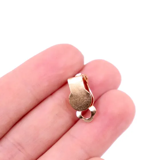 Base Para Brinco De Pressao 08X16Mm Em Ferro Com 50 Pecas - Dourado