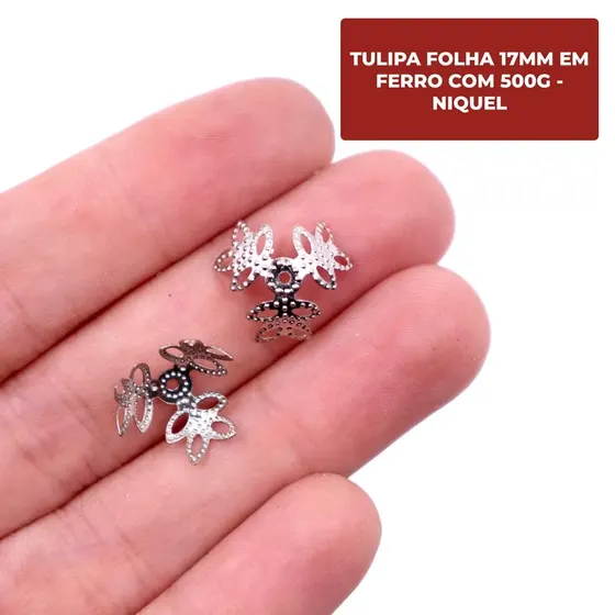 Tulipa Folha 17Mm Em Ferro Com 500G - Niquel
