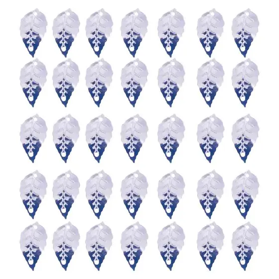 Pingente Folha 12X18Mm Em Pvc Com 500G - Prata
