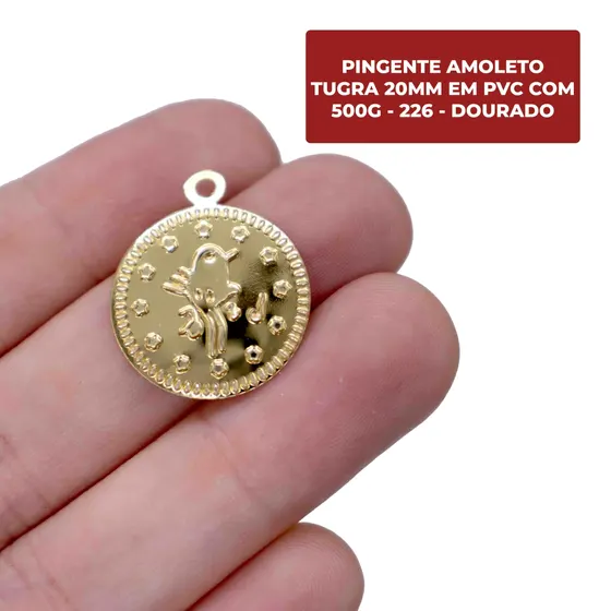 Pingente Amoleto Tugra 20Mm Em Pvc Com 500G