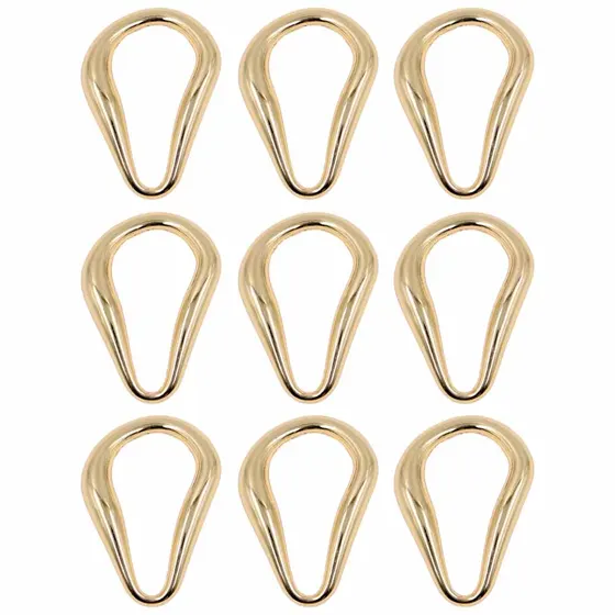 Fivela Triangular Organica Cataforetica Em Zamak Com 02 Unidades - Dourado