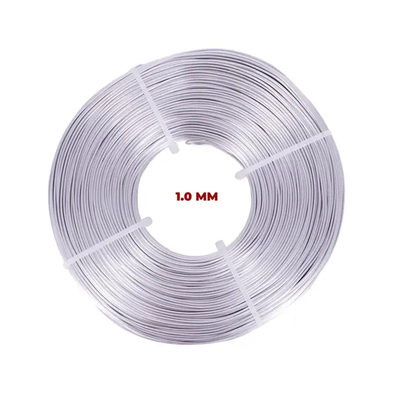 Rolo De Arame 1.0Mm Em Aluminio Com 1Kg
