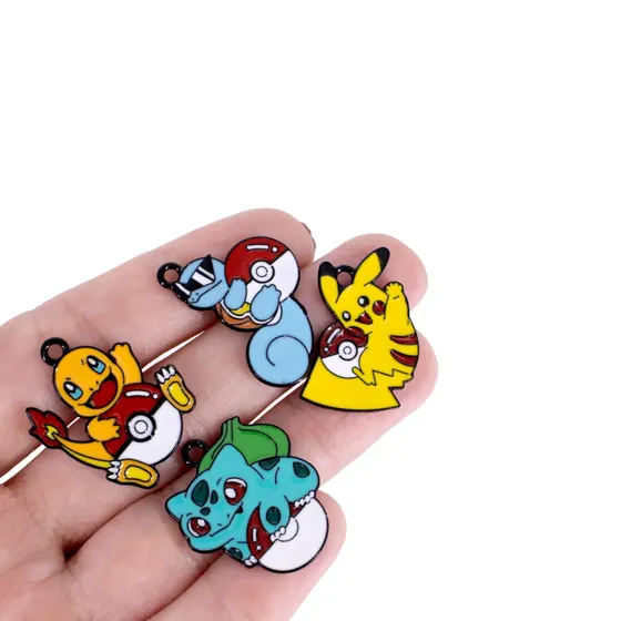 Pingente Pokemons Em Zamac Com 30 Pecas