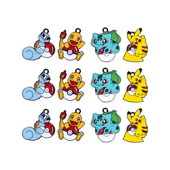Pingente Pokemons Em Zamac Com 30 Pecas