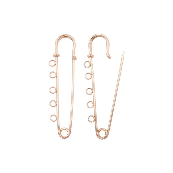 Alfinete Para Broche Com 4 Furos 80Mm Em Ferro Com 50 Pecas