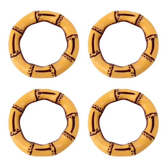 Argola Estilo Madeira 42Mm Em Plastico Com 500G