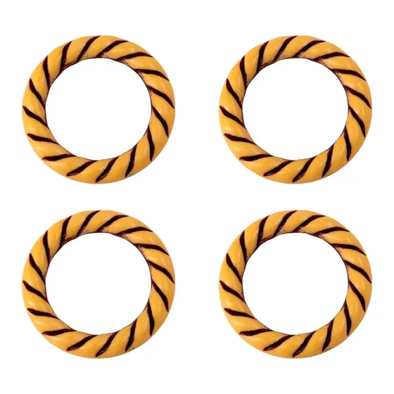 Argola Estilo Madeira 36Mm Em Plastico Com 500G