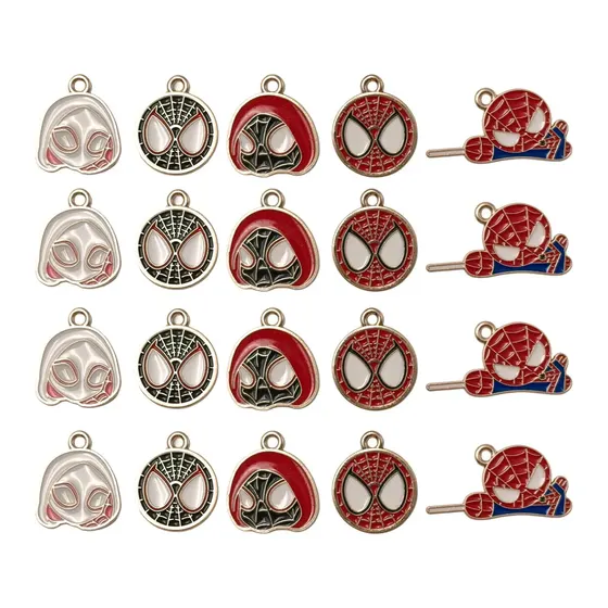 Pingente Homem Aranha Em Zamac Com 30 Pecas - 103 Colorido