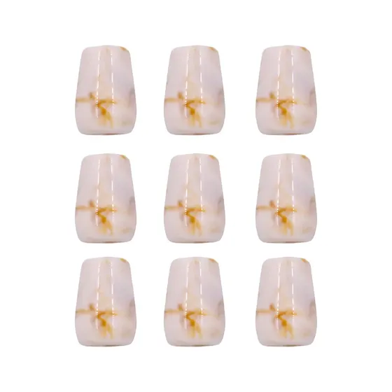 Ponteira Cone Mesclada 17X12Mm Em Acrilico Com 250G - Bege Mesclado 812