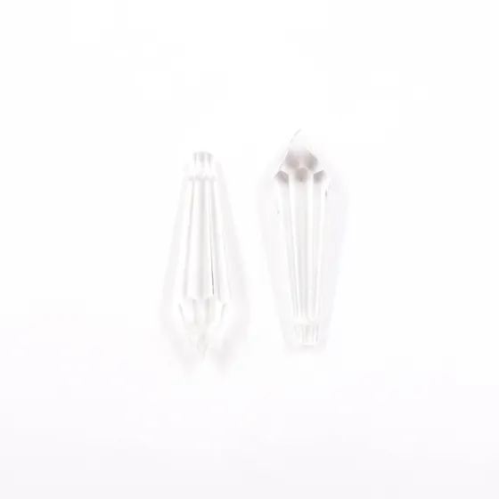 Ponteira Pirulito 50Mm Em Vidro Com 40 Pecas Na Cartela 079 - Cristal Ab 079