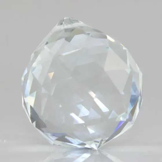 Ponteira Bola 30Mm Em Vidro Com 34 Pecas Na Cartela 001 - Cristal Transparente 001