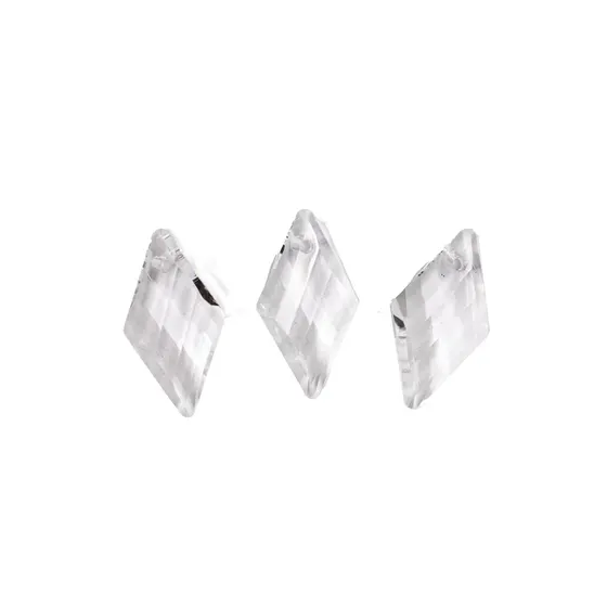 Ponteira Doce Leite 25Mm Em Vidro Com 91 Pecas Na Cartela 001 - Cristal Transparente 001