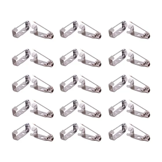Base Para Broche De Ferro Retangular 15Mm Com 1000 Pecas 074 - Niquel 074