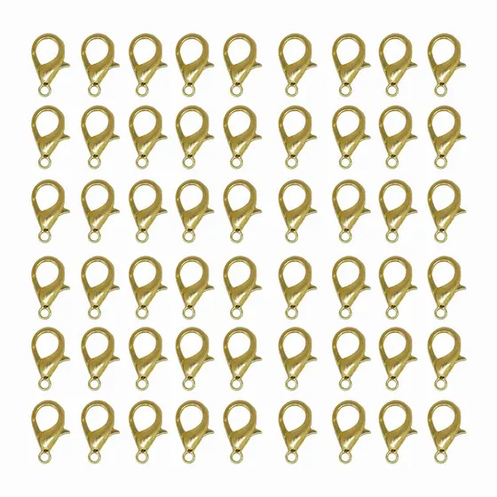 Fecho Lagosta 10Mm Em Zamak Com 1000 Pecas 073 - Dourado 073