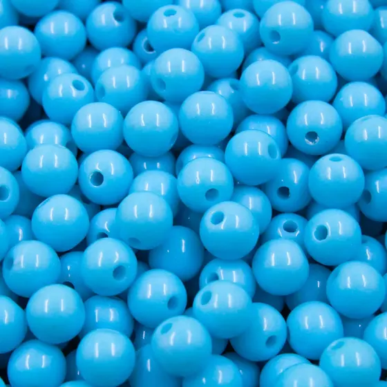 Bola Plastica Leitosa Passante 08Mm Com 500Gr