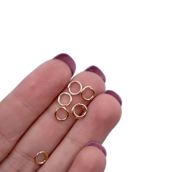 Argolinha 06Mm Em Ferro Com 500Gr 073 - Dourado 073