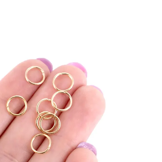 Argolinha 08Mm Em Ferro Com 500Gr 073 - Dourado 073