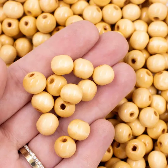 Bola Passante 10Mm Em Madeira Com 500G