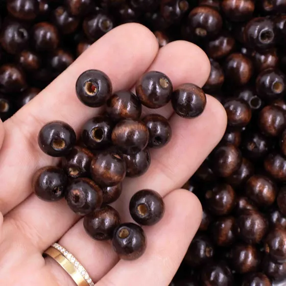 Bola Passante 10Mm Em Madeira Com 500G