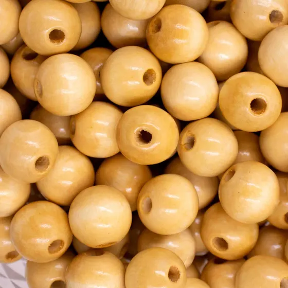 Bola Passante 16Mm Em Madeira Com 500G