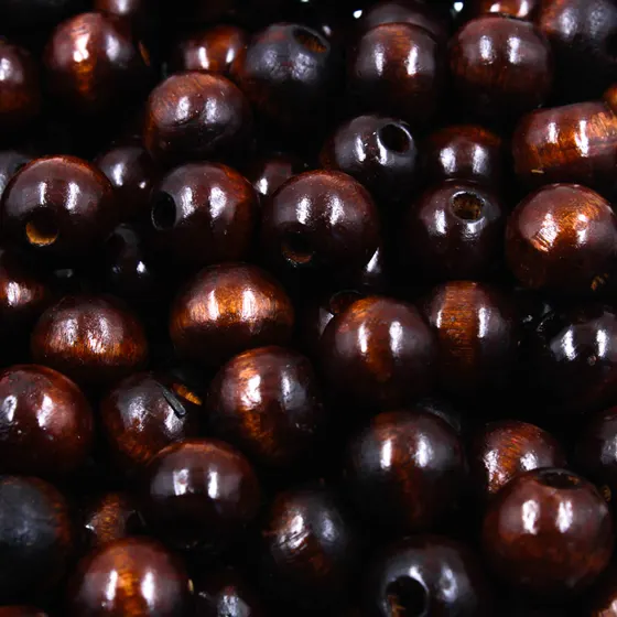 Bola Passante 14Mm Em Madeira Com 500Gr 499 - Marrom