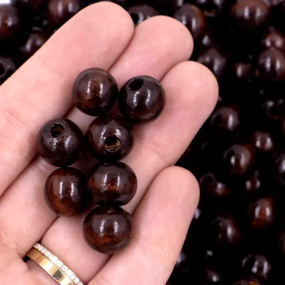 Bola Passante 14Mm Em Madeira Com 500G