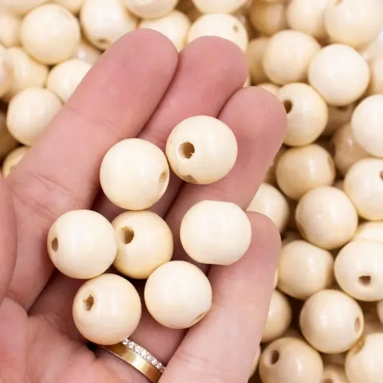 Bola Passante 14Mm Em Madeira Com 500G