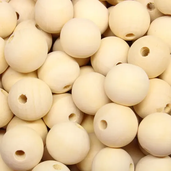Bola Passante 20Mm Em Madeira Com 500G 052 - Bege