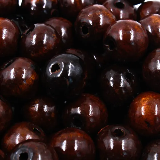 Bola Passante 20Mm Em Madeira Com 500G 499 - Marrom