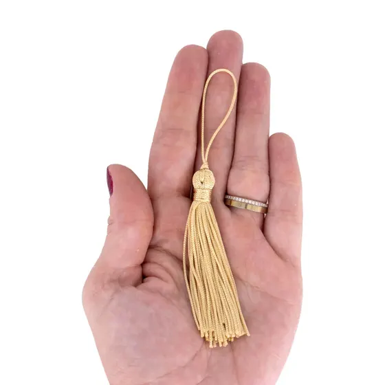 Pingente Pompom Tassel 70Mm Em Poliester Com 100 Pecas