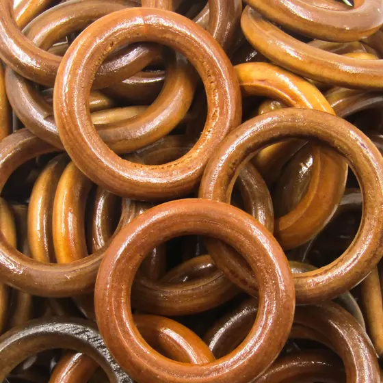 Argola De Madeira 50Mm Com 500Gr