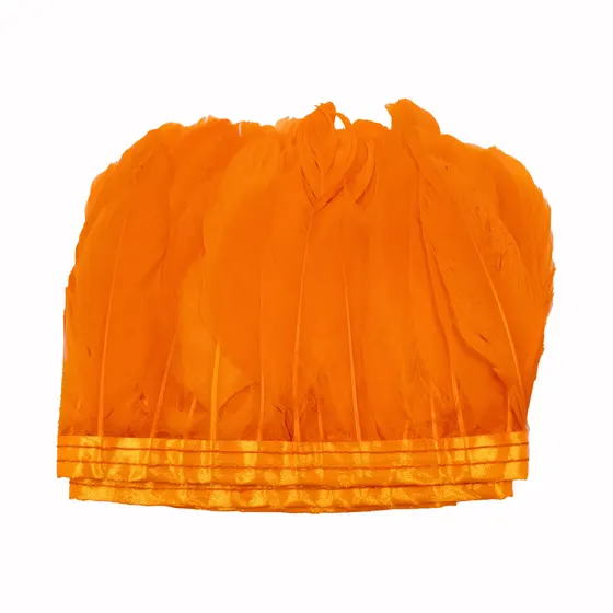 Pena De Ganso Em Rolo Com 02 Metros - Laranja