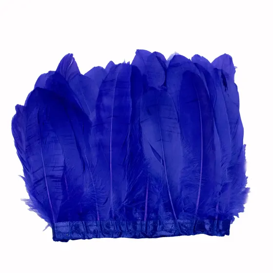 Pena De Ganso Em Rolo Com 02 Metros - Azul Royal