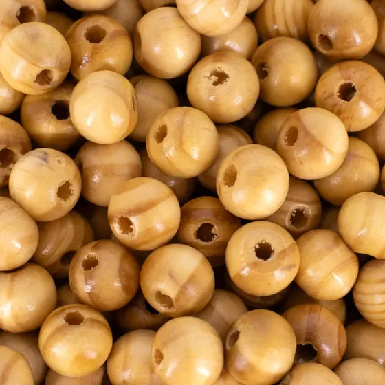 Bola Mesclada De Madeira 12Mm Com 500Gr