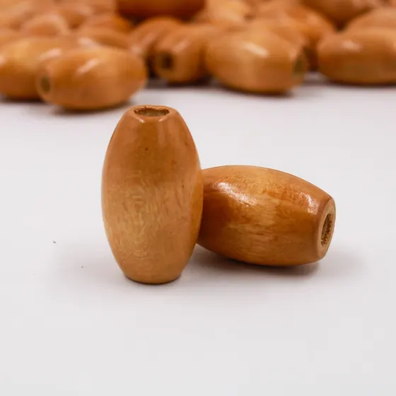 Azeitona Passante 25X15Mm Em Madeira Com 500G