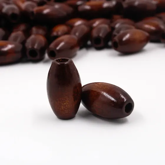 Azeitona Passante 25X15Mm Em Madeira Com 500G