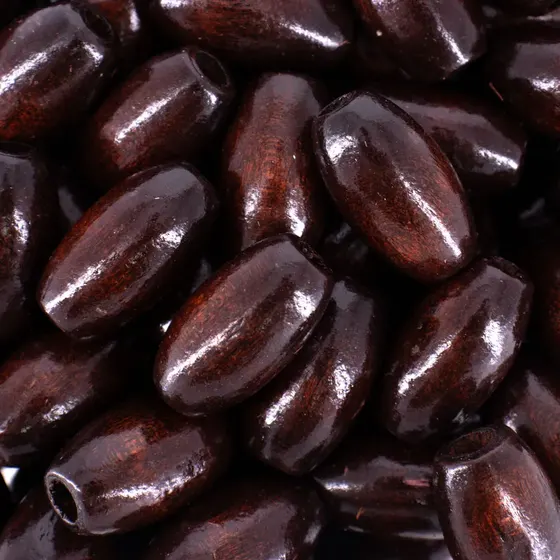 Azeitona Passante 25X15Mm Em Madeira Com 500G
