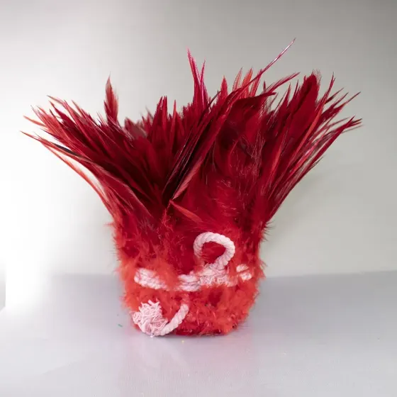 Pena De Chinchila Com 800 Penas 60G 201 - Vermelho Z1